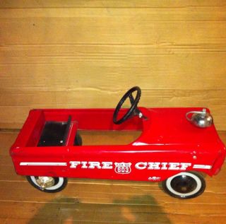 Vintage Fire Chief Pedal Car AMF 503 Antique Childrens Toy