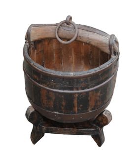 Unique Chinese Antique Heavy Shao Lin Water Bucket WK2054