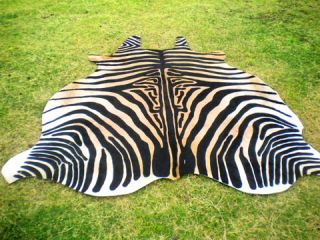 Zebra Print Printed Cowhide Skin Rug Cow Hide DC3514