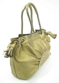 You are bidding on a ANYA HINDMARCH Gold Riveted Tote Handbag