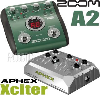 Aphex Xciter Aural Exciter Guitar Pedal with Zoom A2 Acoustic Multi 