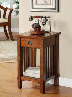   end table solid wood construction antique oak finish one drawer is