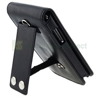 Black Leather Case Cover for iPod Touch 2nd 3rd Gen 3G