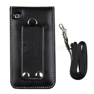 New Black Leather Case for Apple iPod Touch 4G 4th Gen