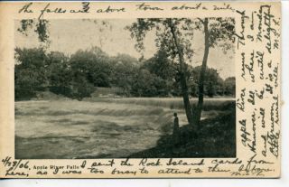 Hanover Illinois Apple River Falls Vintage Postcard Ill