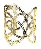 Kendra Scott Roni Wide Filigree Cuff Bracelet 14k Gold Plated