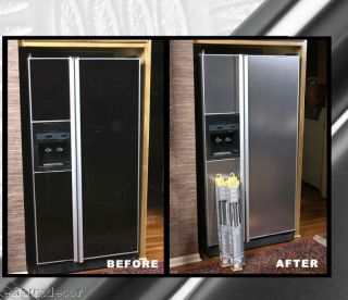 Fake Kitchen Refrigerator Makeover Appliance Stainless Steel Film Roll 