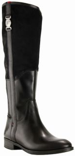 tommy hilfiger hamilton 4 black leather boots leather upper with
