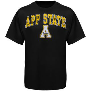 Appalachian State Mountaineers Arched University T Shirt   Black