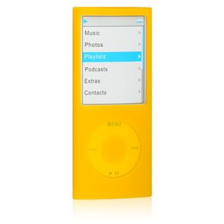 Apple iPod Nano 4G 4th Gen Yellow Silicone Rubber Case Soft Skin Gel 