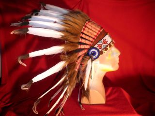 Native American Handcrafted War Bonnet Headdress ARAPAHO 1