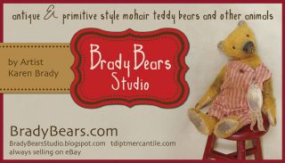Antique French Fashion Bear Brady Bears Studio Tdipt Shabby Paris Chic 