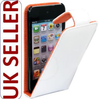 White Flip Leather Case II for Apple iPod Touch 4 4G