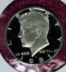1981 s Proof Kennedy US Coin Direct from Proof Set Untouched Near 