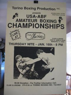   Amateur Boxing Fight Poster Archie Moore Rocky Marciano Florida