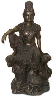 Kuan Yin Bronze Statue Asian Art Buddhism Art Sculpture