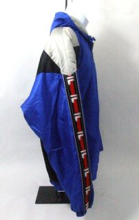 Fila Argento Vivo Hooded Polyfil Jacket Coat Full Zip Up Blue Black 