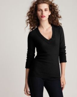 Aqua New Gray Cashmere V Neck Long Sleeve Pullover Sweater XS BHFO 
