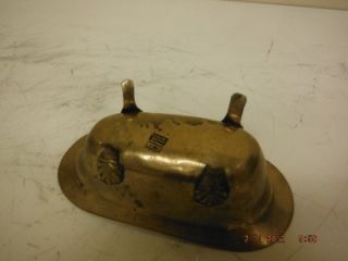 Vintage Footed Brass Bath Tub Soap Dish Bronze L K Cute  