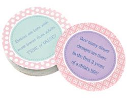 Wilton 20 Baby Shower Trivia Coasters Party Drink Game