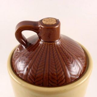 Western Stoneware Monmouth Cookie Jug Cork Top Lid Vintage Jar