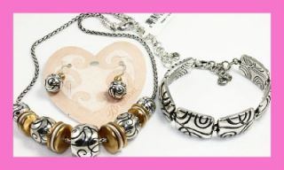 Brighton Curlz Necklace Bracelet Earrings New Pouch