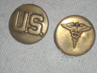 WW2 US Army Em Collar Branch Insignia Medical Corps