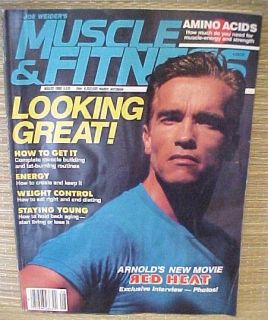 Arnold Schwarzenegger Muscle Fitness Aug 88 Red Heat