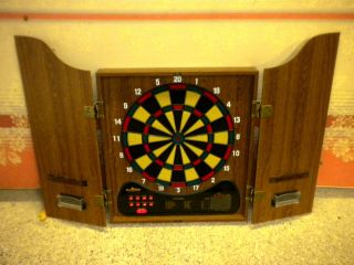 Arachnid Walnut Electronic Soft Tip Dart Board competition or Casual 
