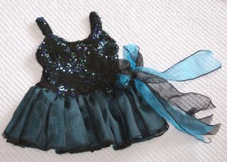 Black Teal Jazz Dance Competition Pageant Costume