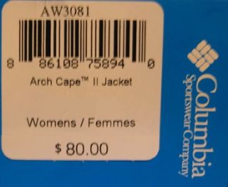 columbia arch cape ii jacket upf 15 women s 1x $ 80 nwt