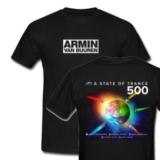 State of Trance ASOT 500 DJ Armin Van Buuren Black Gildan T Shirt XL 