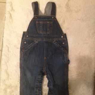Baby GAP Boys Lined Overalls Denim Jeans Size 12 18 Months EUC