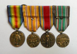 US Army WWII Mini Miniature Ribbon Medals