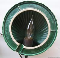   Signed A Nelson Product Artesia CA Working TV Lamp Green Shell