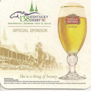 2012 Kentucky Derby Stella Artois Beer Coasters 7 New