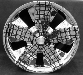 Asanti “Alligator” Black Chrome Wheels 22”x9 5” Set of 4 