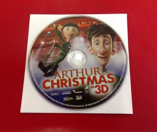 Arthur Christmas 3D Blu Ray Disk Only L K