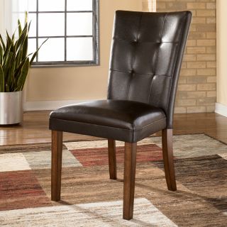 Ashley Lacey Upholstered Brown Finish Dining Room Side Chair Free 