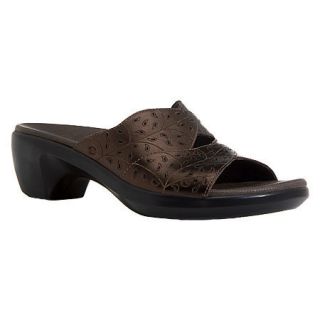 Aravon by New Balance Petra Womens Bronze Leather Sassy Comfort Sandal 
