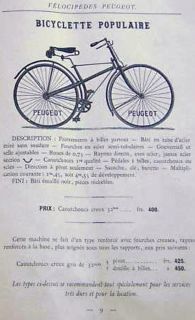 1895 Peugeot Bicyclette Lion Vintage Safety Bicycle RARE Original 