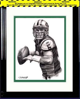 Mark Sanchez Lithograph Poster Print in Jets Jersey 1