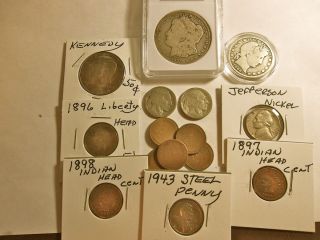 LOT # 38 1890 Carson City Morgan Silver Dollar, Mixed coins