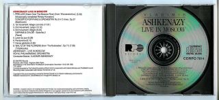 Vladimir Ashkenazy Live in Moscow Royal Philharmonic Orchestra 1990 CD 