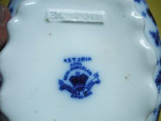 Antique Flow Blue China Astoria Covered Casserole Bowl England 1800s 
