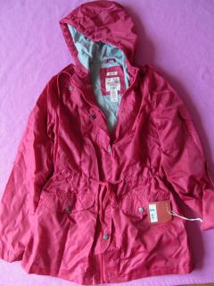New Womens Mossimo Water Resistant Hooded Raincoat Jacket Size Medium 