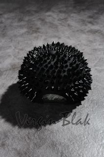 VB Homme Black Spike Studded and Plated Cap 6TX