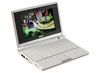 White Asus Eee PC Netbook 1 60 GHz 1GB RAM 16GB SSD Webcam WiFi 1 Year 