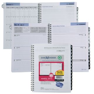 G54550 DayMinder 2013 Executive Weekly Monthly Planner Refill