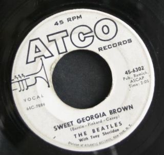45 Beatles with Tony Sheridan on Atco Sweet Georgia Brown RARE Promo 
